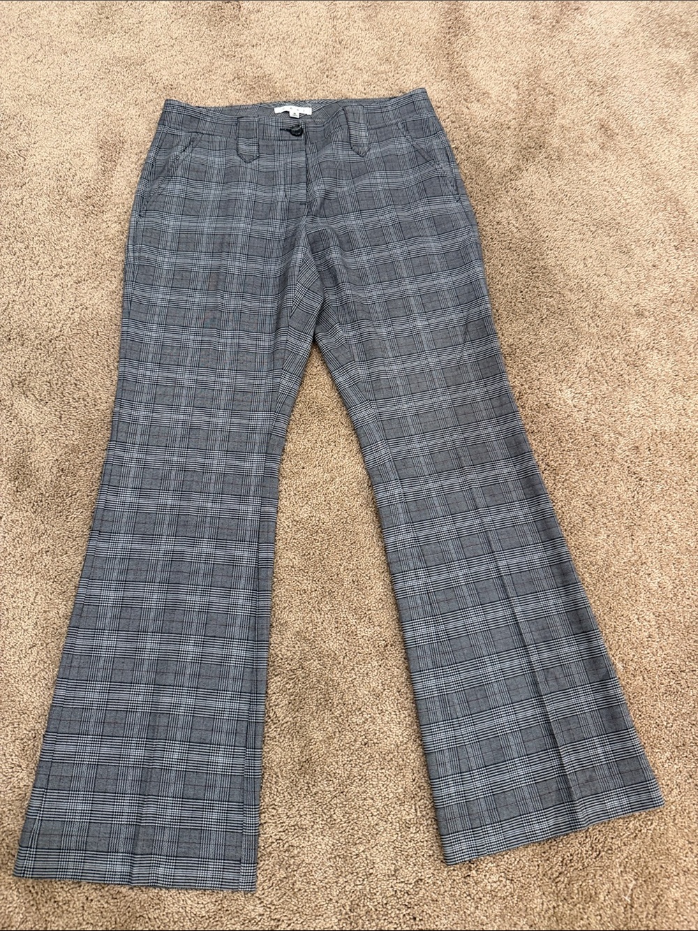 CAbi Gray Plaid Women's Dress Pants